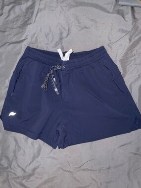 Fabletics Navy Athletic Shorts with Drawstring